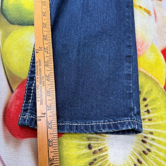 Faded Glory Mens Size W32 L34 Blue Straight Fit Denim Jeans Distressed Style - Picture 7 of 10